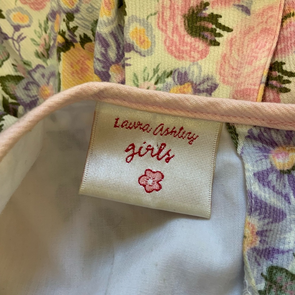 Laura Ashley Pastel Floral Cotton Sleeveless Dress sz 4 Like New - Picture 5 of 6